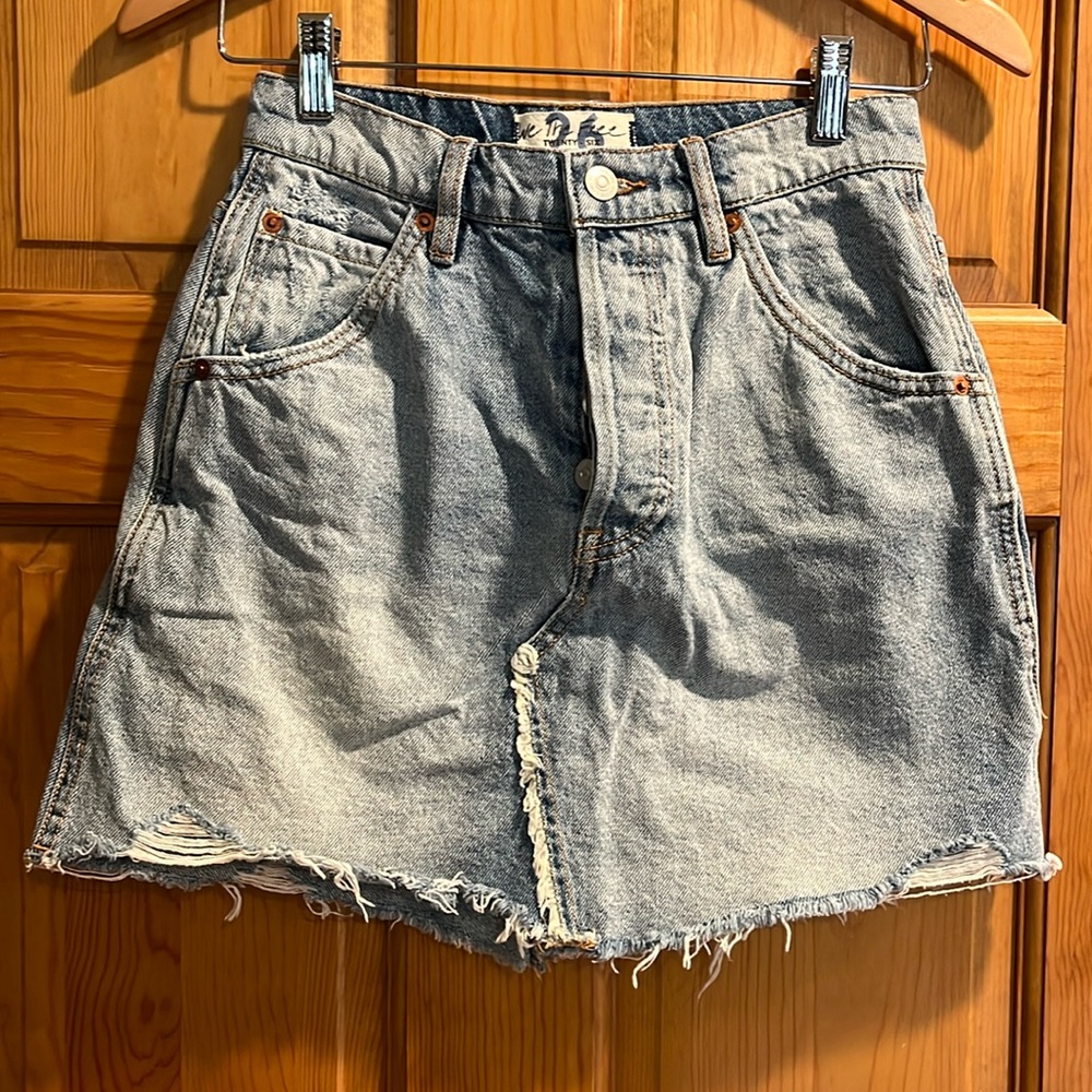 Free People Denim Skirt